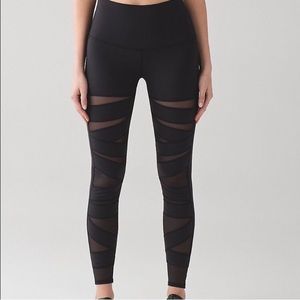 Lululemon High Times Tech Mesh cutout leggings